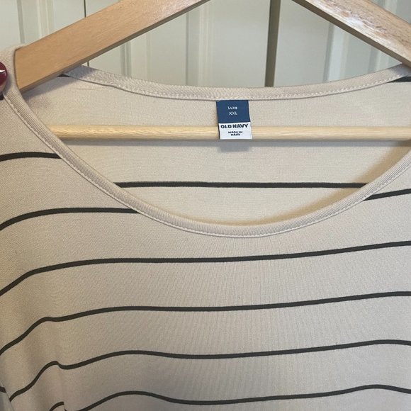 ❌SOLD❌ EUC XXL Old Navy Luxe Striped Long Sleeve Tee - Picture 11 of 11